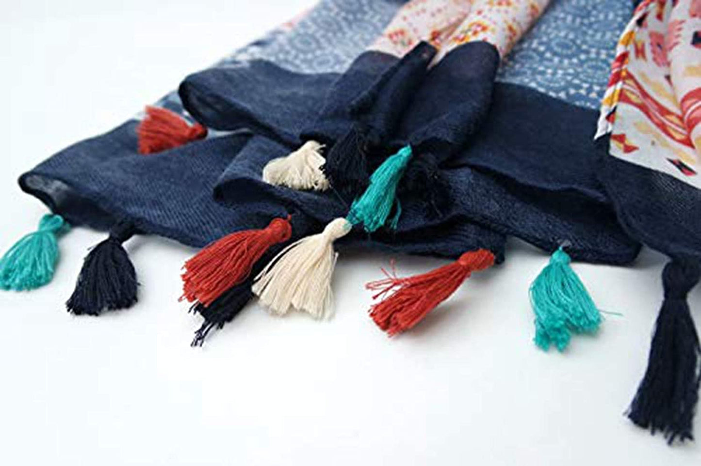 Scarfs for Women Lightweight Floral Flower Winter Scarf Large Fashion Wrap Shawls Oversized Cape Tassel Fall Scarves Apparel & Accessories > Clothing Accessories > Scarves & Shawls STONE   