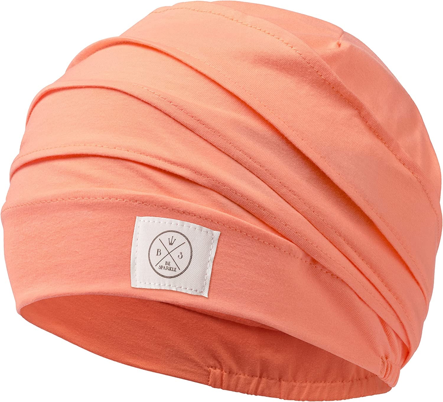 Be Sparkle Slouchy Headwraps, Cancer Headwear for Women Perfect for Chemo or Hair Loss Apparel & Accessories > Clothing Accessories > Headwear BS BE SPARKLE Coral  