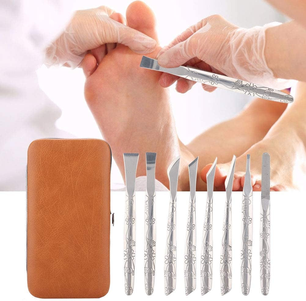 Foot File, 8Pcs Stainless Steel Foot File Dead Skin Horny Remover Foot Callus Shaver Pedicure Tool Set for Women Men Care Feet Health & Beauty > Personal Care > Foot Care Yinhing   