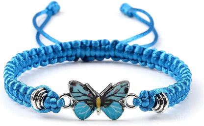 1PC Butterfly Bracelet, for Teen Girls Adjustable String Butterfly Bracelets for Women Cute Butterfly Charm Bracelets Apparel & Accessories > Jewelry > Bracelets Generic #02  