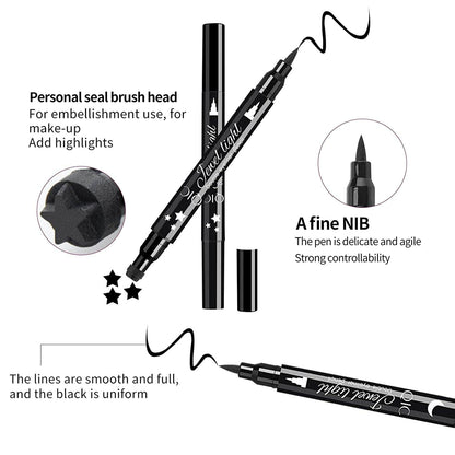 1Pcs Dual Ended Eyeliner Stamp,Waterproof Liquid Eyeliner with Heart Seal Stamp,Long Lasting Seal Eyeliner Pen for Makeup,Eye Decoration Eye Liner Makeup Tool Black No Smudge (02# Heart) Health & Beauty > Personal Care > Cosmetics > Cosmetic Tools > Makeup Tools Jutoe   