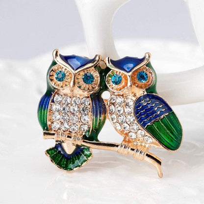 1X Cute Owl Brooch Pin Women Corsage Children Birthday Gift Collar Lapel Badge Jewelry Scarves Shawl Clip Lady Jewelry Bag Ornament Men Gift Superior Quality and Creative
