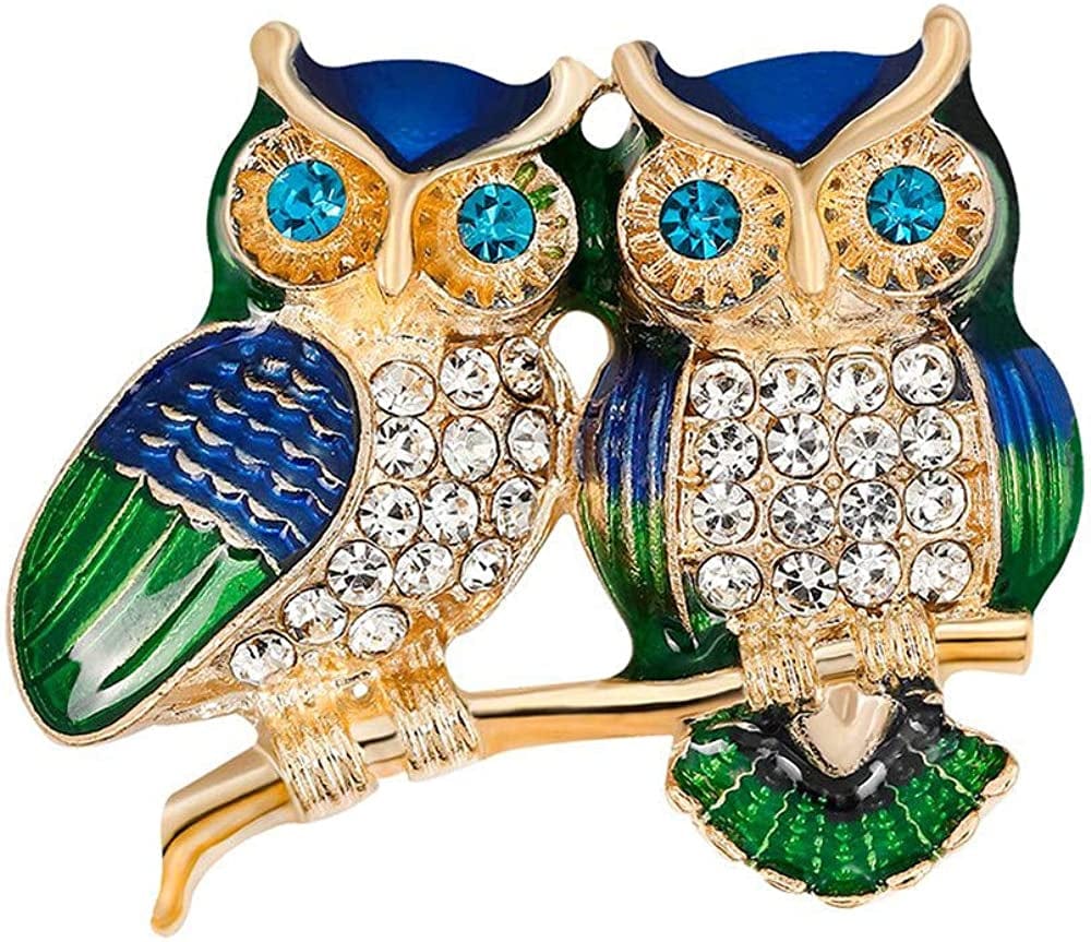 1X Cute Owl Brooch Pin Women Corsage Children Birthday Gift Collar Lapel Badge Jewelry Scarves Shawl Clip Lady Jewelry Bag Ornament Men Gift Superior Quality and Creative