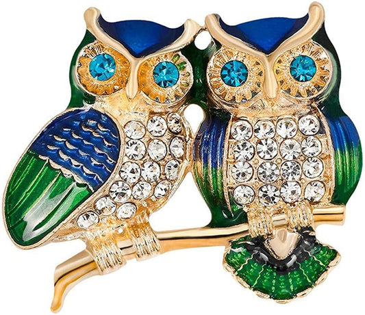 1X Cute Owl Brooch Pin Women Corsage Children Birthday Gift Collar Lapel Badge Jewelry Scarves Shawl Clip Lady Jewelry Bag Ornament Men Gift Superior Quality and Creative