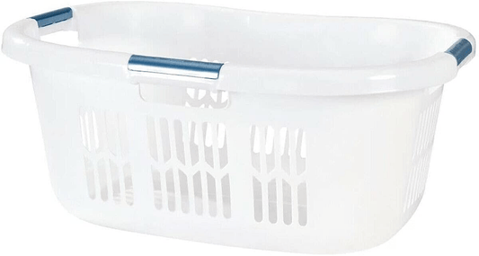 2.1 Bushel Large Hip-Hugger Portable Plastic Laundry Basket, White LCSA Apparel & Accessories > Clothing > Underwear & Socks > Underwear LCSA   