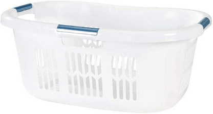 2.1 Bushel Small Hip-Hugger Portable Plastic Laundry Basket (2-Pack) Storage Bins Laundry Baskets Laundry Hamper Closet Organizer Laundry Basket Storage Basket Laundry Room Decor Clothes Storage Apparel & Accessories > Clothing > Underwear & Socks > Underwear Trop   