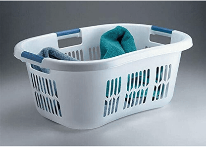 2.1 Bushel Small Hip-Hugger Portable Plastic Laundry Basket (2-Pack) Storage Bins Laundry Baskets Laundry Hamper Closet Organizer Laundry Basket Storage Basket Laundry Room Decor Clothes Storage Apparel & Accessories > Clothing > Underwear & Socks > Underwear Trop   