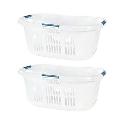 2.1 Bushel Smmaall Hip-Hugger Pportable Pplastic Laundry Basket (2-Pack) FG299587WHTRB Apparel & Accessories > Clothing > Underwear & Socks > Underwear Replacement Parts   