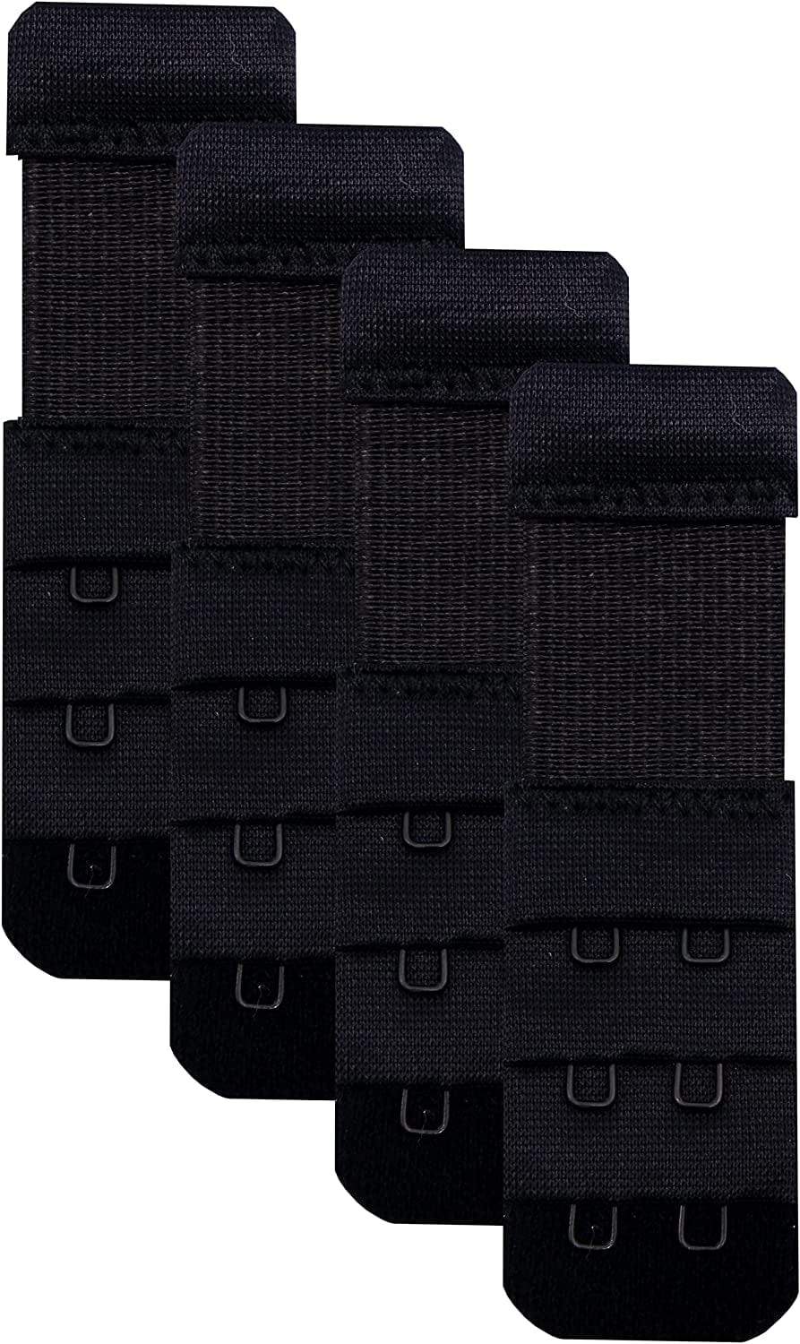 2 Hook Bra Extenders,Stretchy Soft and Comfortable Bra Strap Extender Stretchy Bra Extender 2 Hook Black-1