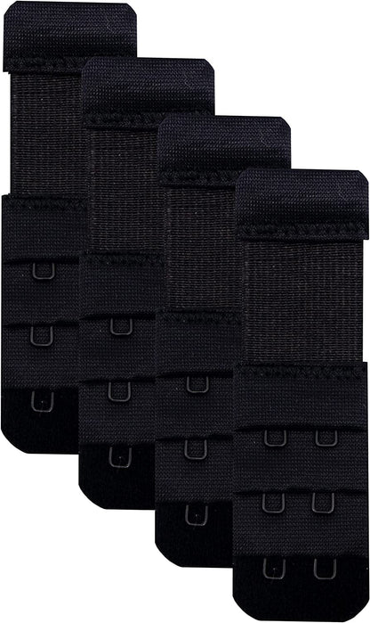 2 Hook Bra Extenders,Stretchy Soft and Comfortable Bra Strap Extender Stretchy Bra Extender 2 Hook Black-1