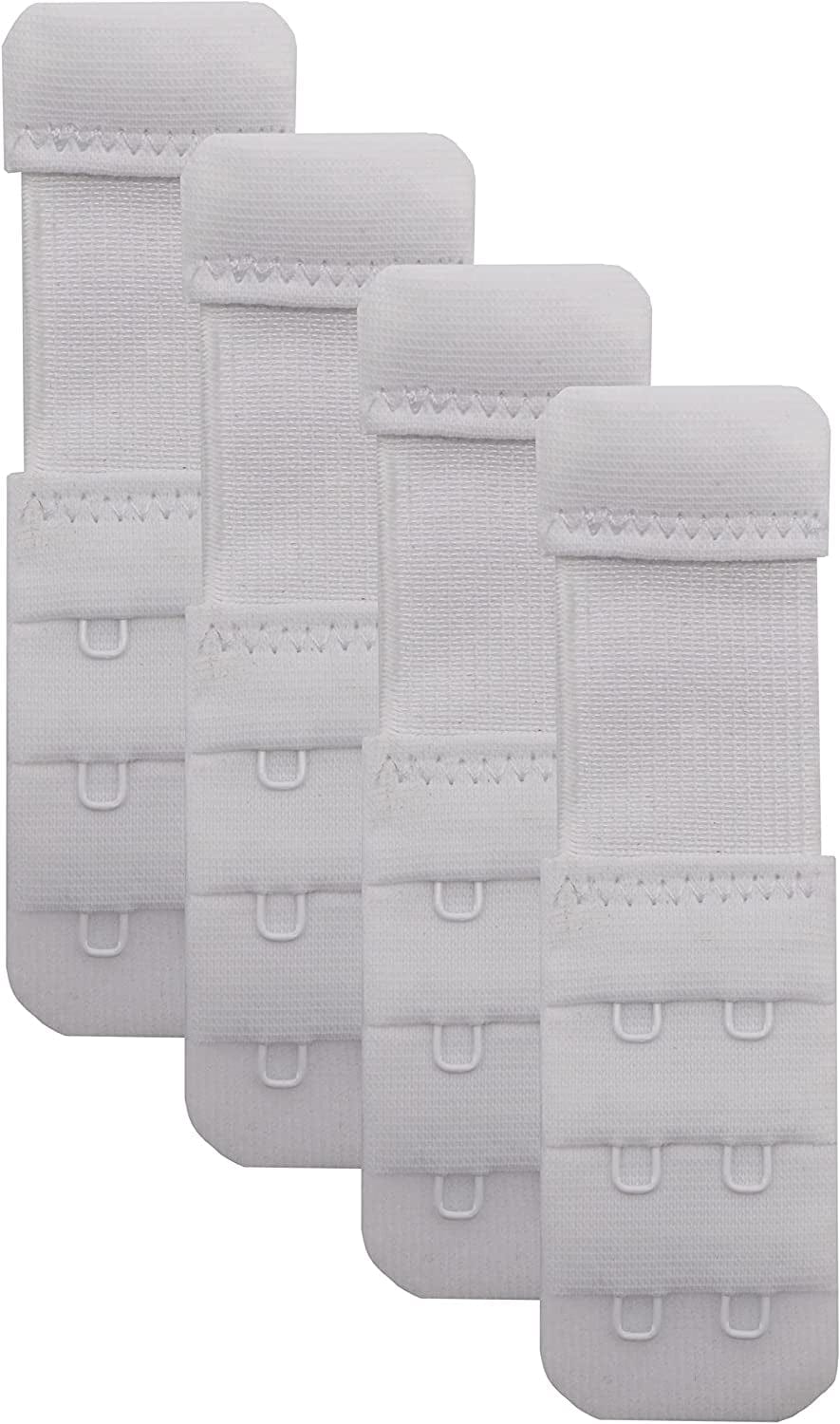 2 Hook Bra Extenders,Stretchy Soft and Comfortable Bra Strap Extender Stretchy Bra Extender 2 Hook White-1