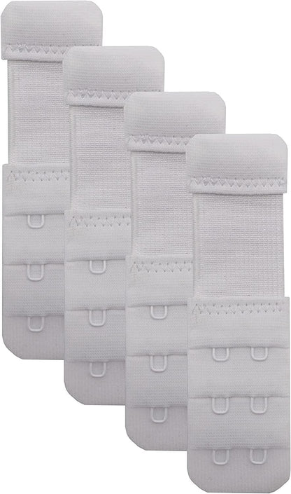 2 Hook Bra Extenders,Stretchy Soft and Comfortable Bra Strap Extender Stretchy Bra Extender 2 Hook White-1