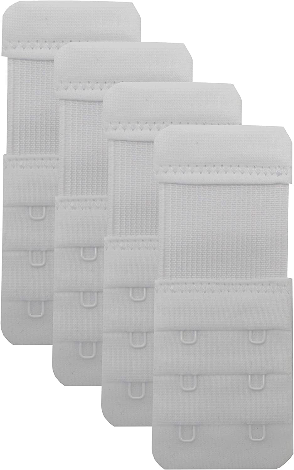 2 Hook Bra Extenders,Stretchy Soft and Comfortable Bra Strap Extender White