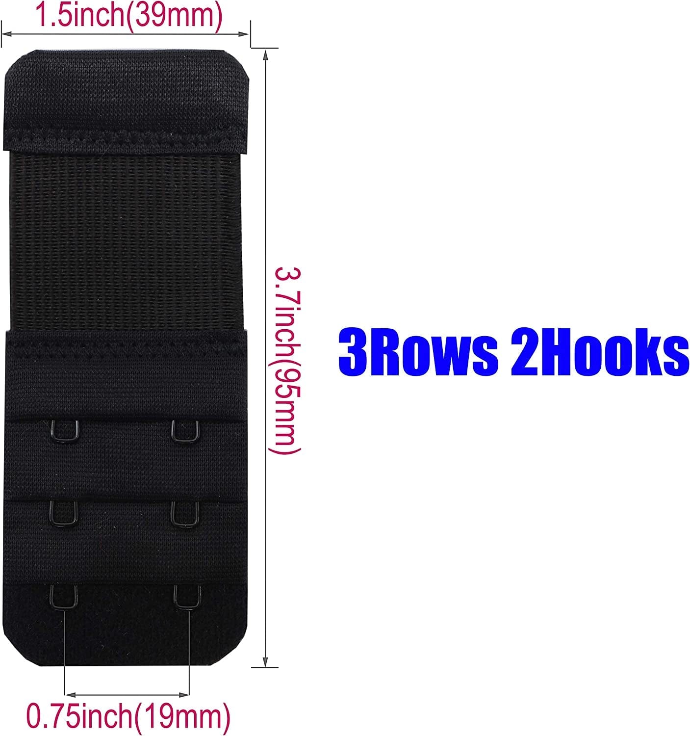 2 Hook Bra Extenders,Stretchy Soft and Comfortable Bra Strap Extender