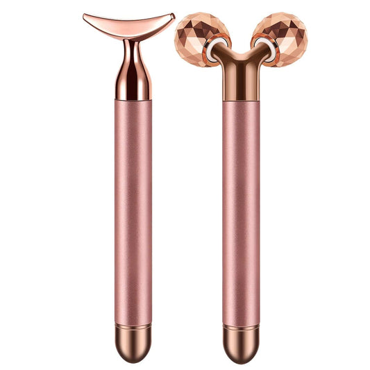 2-IN-1 Face Massager Roller Electric Face Roller, 3D Roller and Crescent-Shape Face Massager Kit Gift Set for Face Skin Care Tools Health & Beauty > Personal Care > Cosmetics > Cosmetic Tools > Skin Care Tools SSGP   