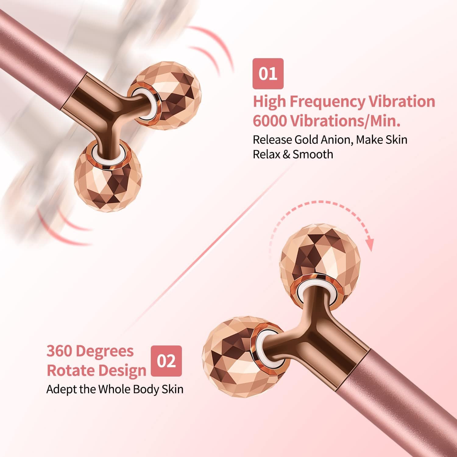 2-IN-1 Face Massager Roller Electric Face Roller, 3D Roller and Crescent-Shape Face Massager Kit Gift Set for Face Skin Care Tools Health & Beauty > Personal Care > Cosmetics > Cosmetic Tools > Skin Care Tools SSGP   