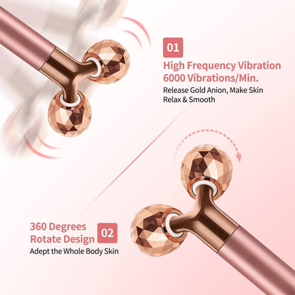 2-IN-1 Face Massager Roller Electric Face Roller, 3D Roller and Crescent-Shape Face Massager Kit Gift Set for Face Skin Care Tools Health & Beauty > Personal Care > Cosmetics > Cosmetic Tools > Skin Care Tools SSGP   