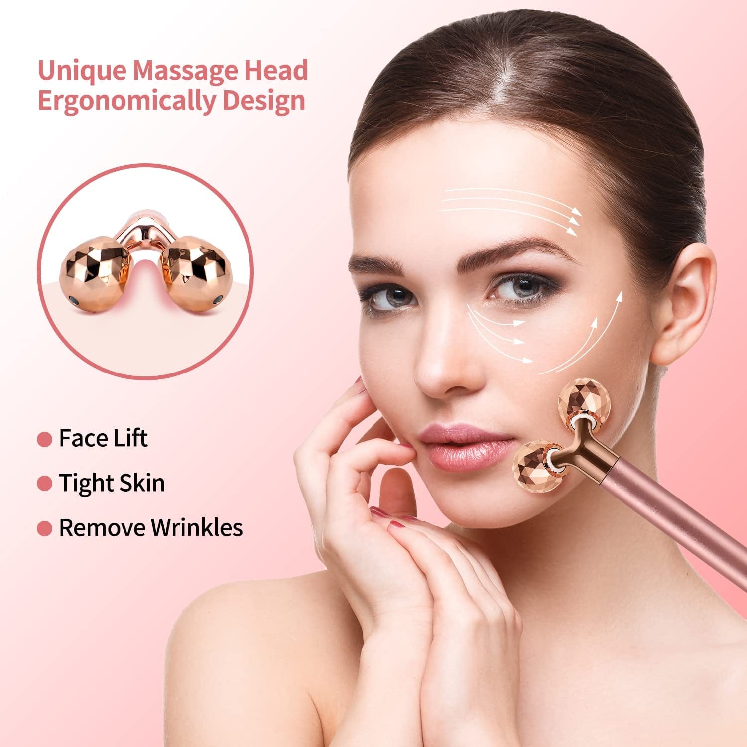 2-IN-1 Face Massager Roller Electric Face Roller, 3D Roller and Crescent-Shape Face Massager Kit Gift Set for Face Skin Care Tools Health & Beauty > Personal Care > Cosmetics > Cosmetic Tools > Skin Care Tools SSGP   