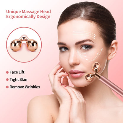 2-IN-1 Face Massager Roller Electric Face Roller, 3D Roller and Crescent-Shape Face Massager Kit Gift Set for Face Skin Care Tools Health & Beauty > Personal Care > Cosmetics > Cosmetic Tools > Skin Care Tools SSGP   