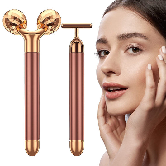 2 in 1 Face Massager Roller Electric Face Roller, 3D Roller and T Shape Face Massager Kit Gift Set for Face Skin Care Tools Health & Beauty > Personal Care > Cosmetics > Cosmetic Tools > Skin Care Tools SSGP   
