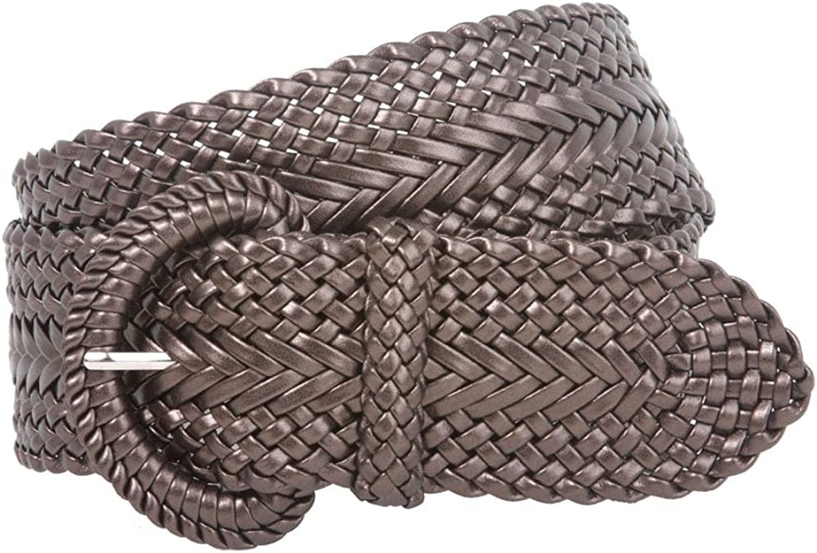 2 Inch Wide Hand Made Soft Metallic Woven Braided round Belt Apparel & Accessories > Clothing Accessories > Belts beltiscool Bronze L/XL (36"-38" WAIST) 