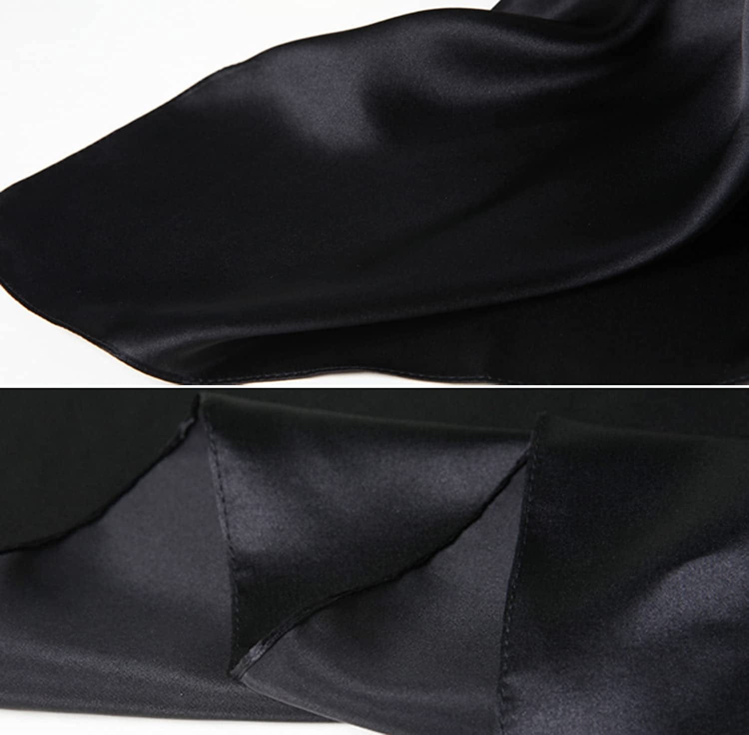 2 Pack 35" Satin Silk like Hair Scarf Bandana Light Head Wraps Neck Face Scarves Cover for Women Apparel & Accessories > Clothing Accessories > Bandanas & Headties woogwin   