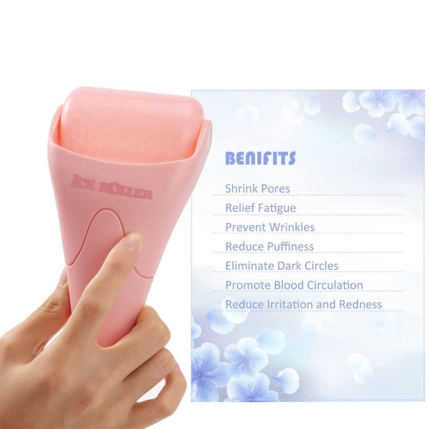 2 Pack Ice Rollers for Face, Eyes and Whole Body Relief, Face Roller Skin Care Tool for Migraine Relief and Blood Circulation (Green+Pink) Health & Beauty > Personal Care > Cosmetics > Cosmetic Tools > Skin Care Tools AFOUNDA   