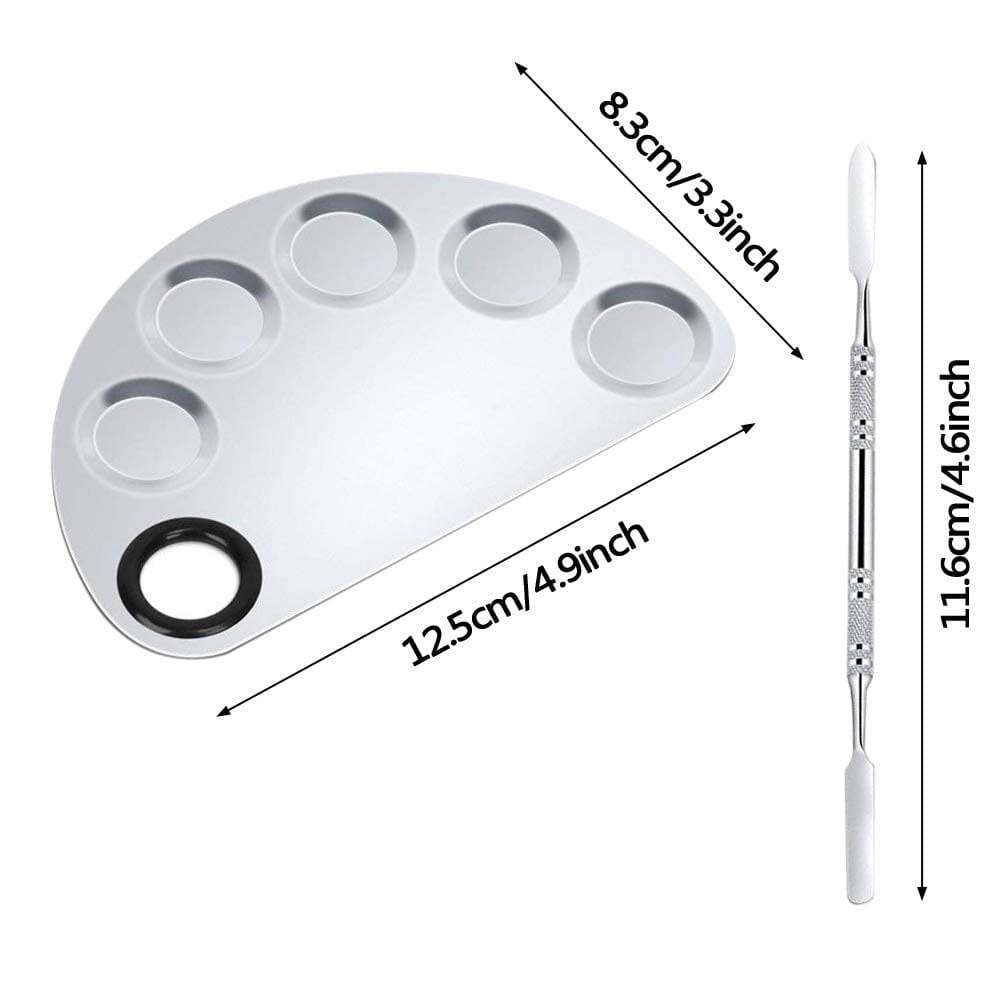 2 Pack Professional Makeup Palette, 2 Types Pro Lady Stainless Steel Cosmetic Artist Spatula with Spatula Tool for Mixing Foundation by ACKLLR, Silver Health & Beauty > Personal Care > Cosmetics > Cosmetic Tools > Makeup Tools ACKLLR   
