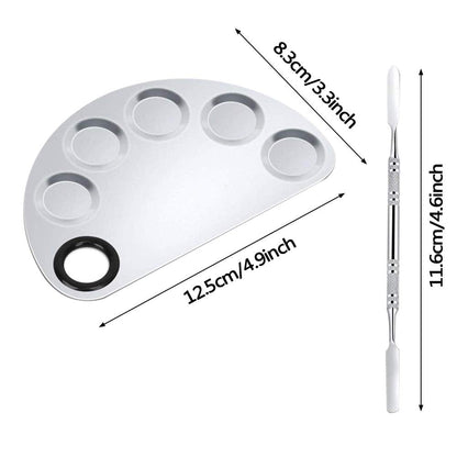 2 Pack Professional Makeup Palette, 2 Types Pro Lady Stainless Steel Cosmetic Artist Spatula with Spatula Tool for Mixing Foundation by ACKLLR, Silver Health & Beauty > Personal Care > Cosmetics > Cosmetic Tools > Makeup Tools ACKLLR   