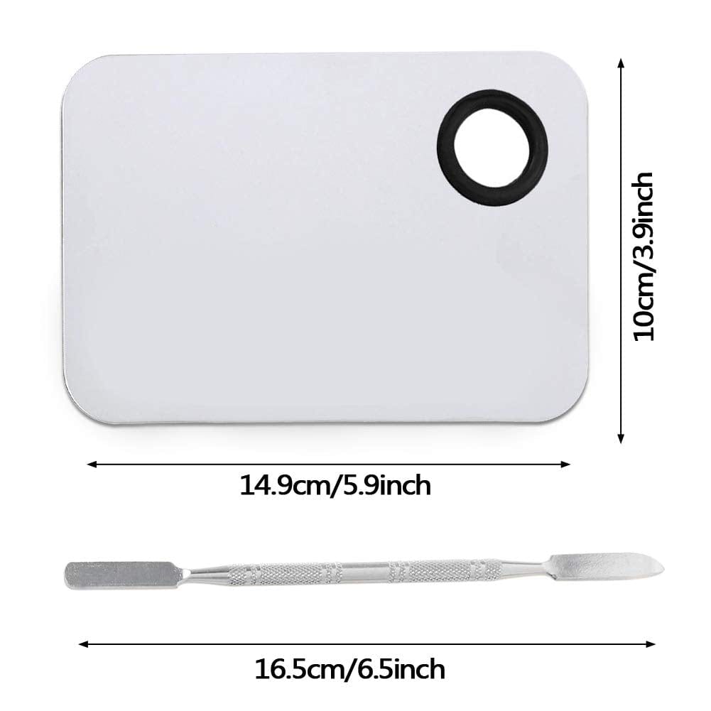 2 Pack Professional Makeup Palette, 2 Types Pro Lady Stainless Steel Cosmetic Artist Spatula with Spatula Tool for Mixing Foundation by ACKLLR, Silver Health & Beauty > Personal Care > Cosmetics > Cosmetic Tools > Makeup Tools ACKLLR   