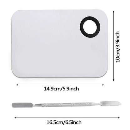 2 Pack Professional Makeup Palette, 2 Types Pro Lady Stainless Steel Cosmetic Artist Spatula with Spatula Tool for Mixing Foundation by ACKLLR, Silver Health & Beauty > Personal Care > Cosmetics > Cosmetic Tools > Makeup Tools ACKLLR   