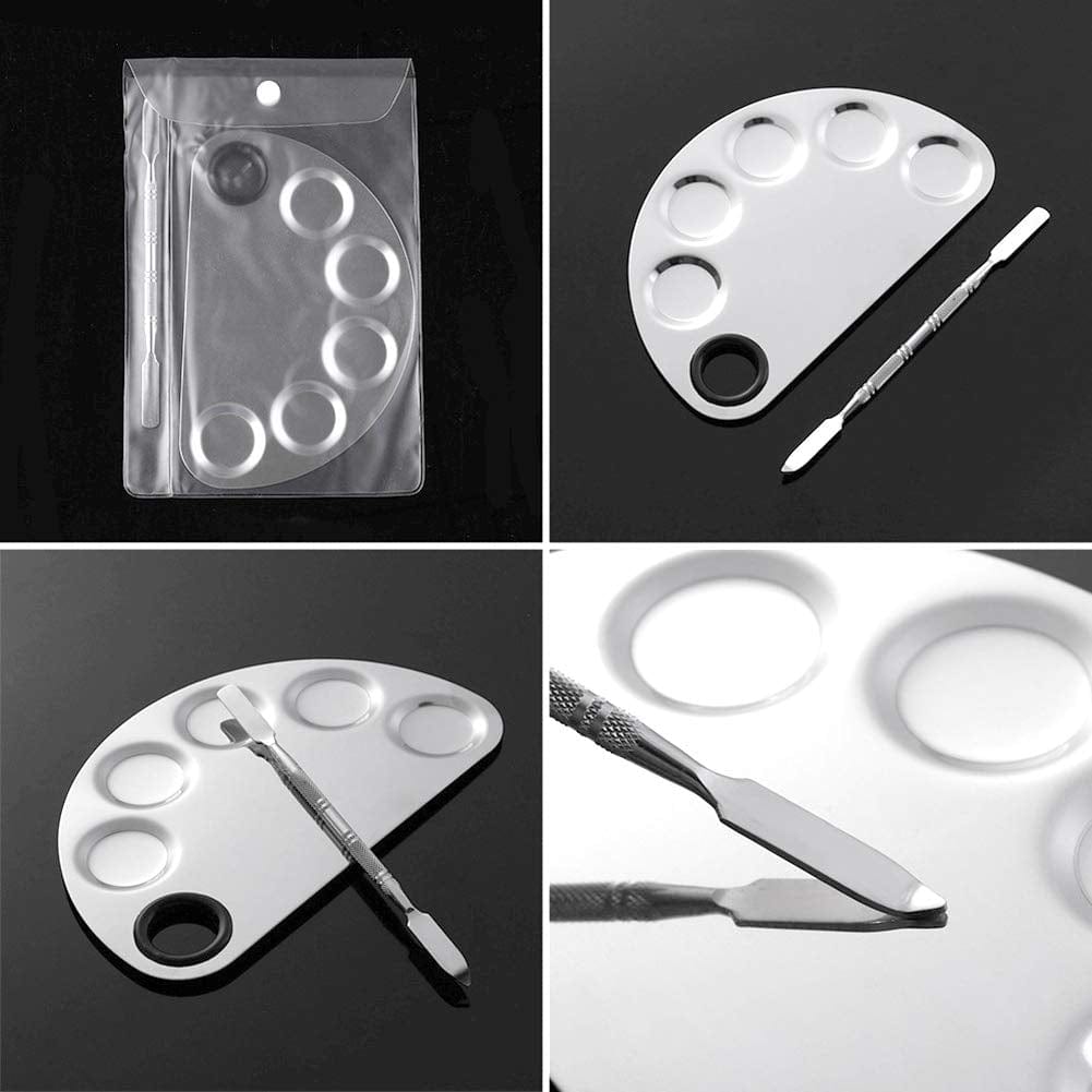 2 Pack Professional Makeup Palette, 2 Types Pro Lady Stainless Steel Cosmetic Artist Spatula with Spatula Tool for Mixing Foundation by ACKLLR, Silver Health & Beauty > Personal Care > Cosmetics > Cosmetic Tools > Makeup Tools ACKLLR   