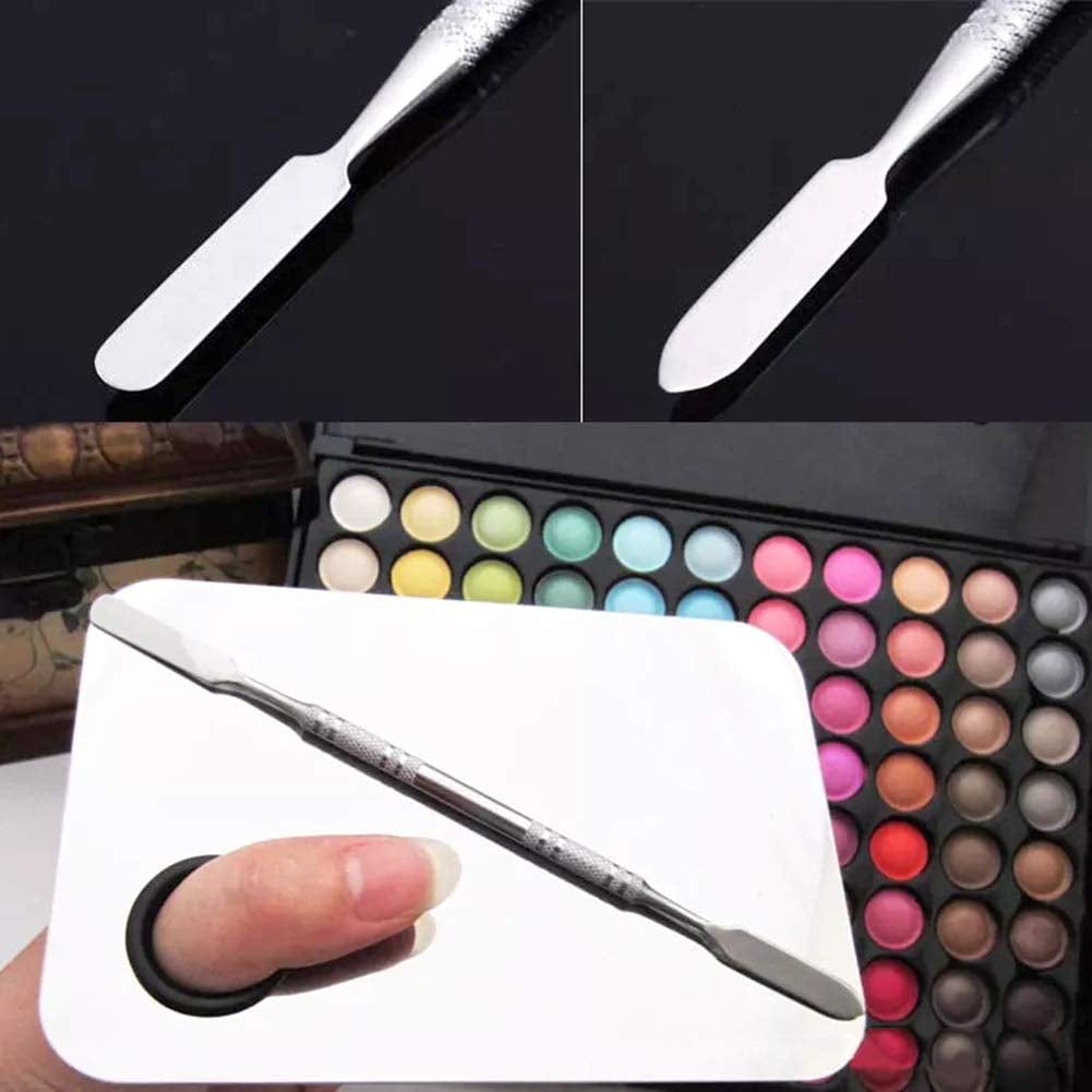 2 Pack Professional Makeup Palette, 2 Types Pro Lady Stainless Steel Cosmetic Artist Spatula with Spatula Tool for Mixing Foundation by ACKLLR, Silver Health & Beauty > Personal Care > Cosmetics > Cosmetic Tools > Makeup Tools ACKLLR   