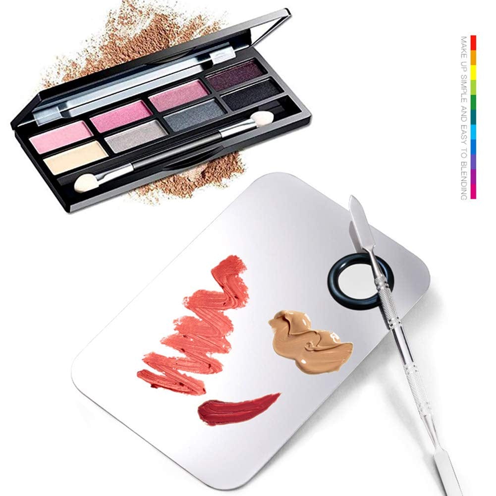 2 Pack Professional Makeup Palette, 2 Types Pro Lady Stainless Steel Cosmetic Artist Spatula with Spatula Tool for Mixing Foundation by ACKLLR, Silver Health & Beauty > Personal Care > Cosmetics > Cosmetic Tools > Makeup Tools ACKLLR   