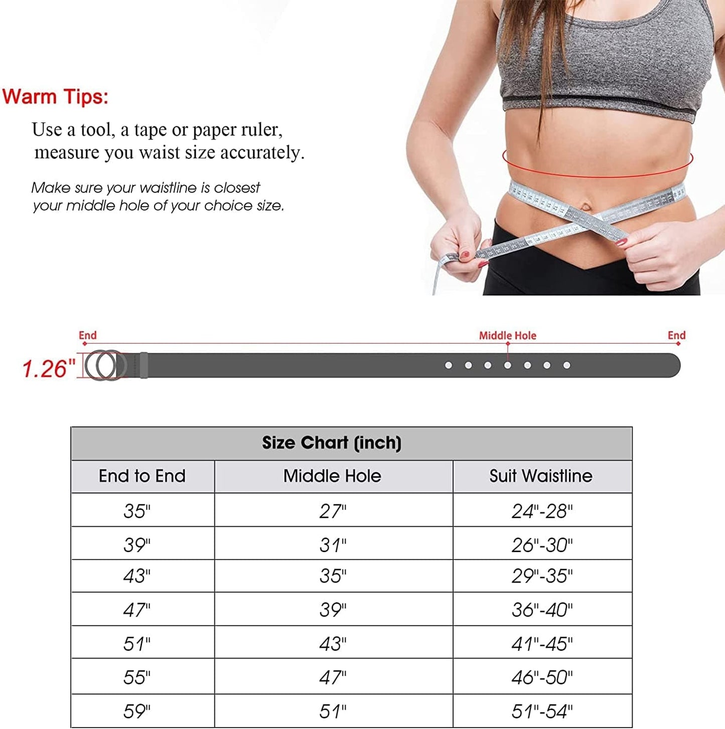 2 Pack Women Leather Belts Faux Leather Jeans Belt with Double O-Ring Buckle Size up to 53 Inch Apparel & Accessories > Clothing Accessories > Belts SANSTHS   
