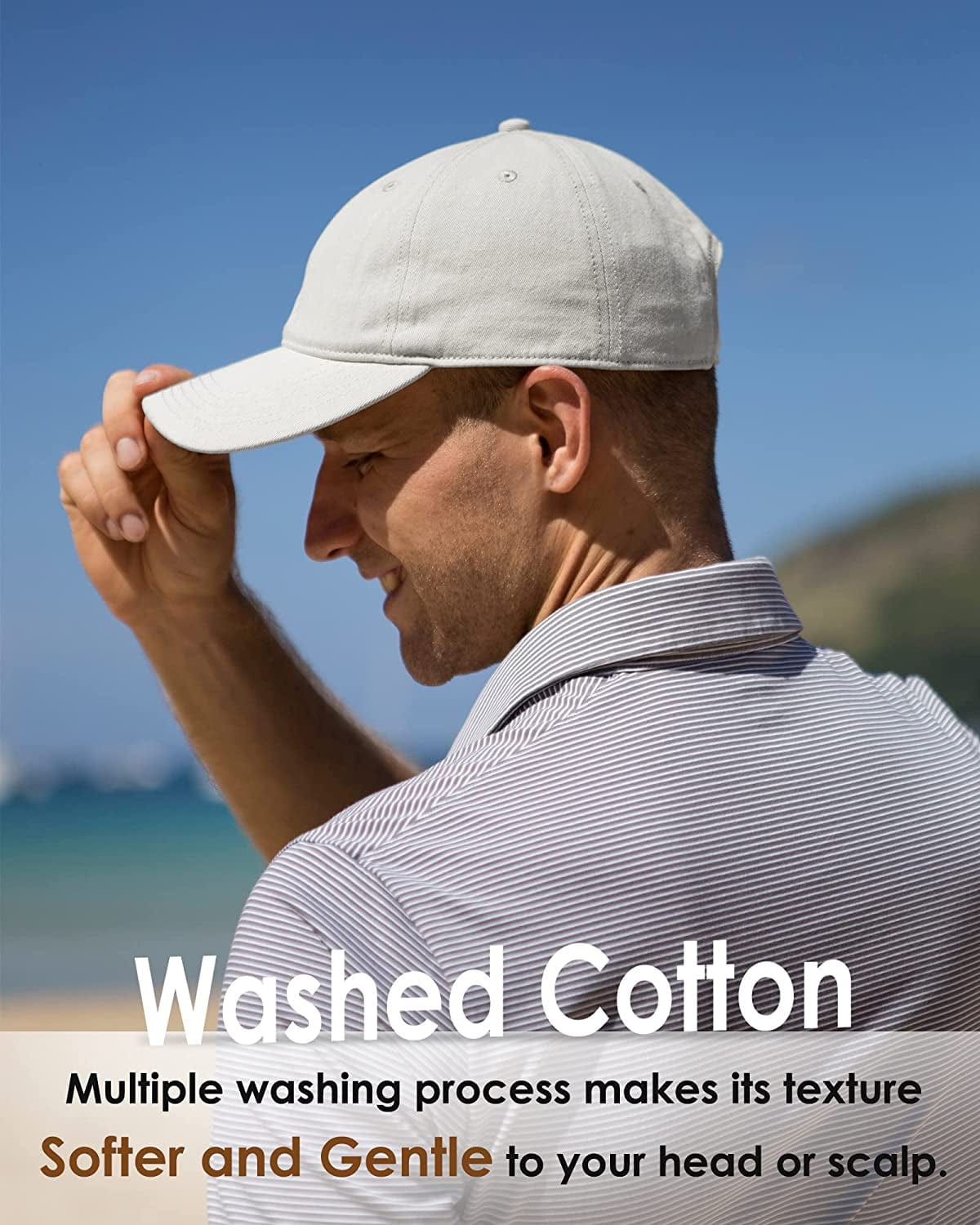 2 Packs Men and Women Vintage Washed Distressed Cotton Baseball Cap Plain Blank Adjustable Classic Baseball Hat Cap Apparel & Accessories > Clothing Accessories > Hats KYLIE MAX   