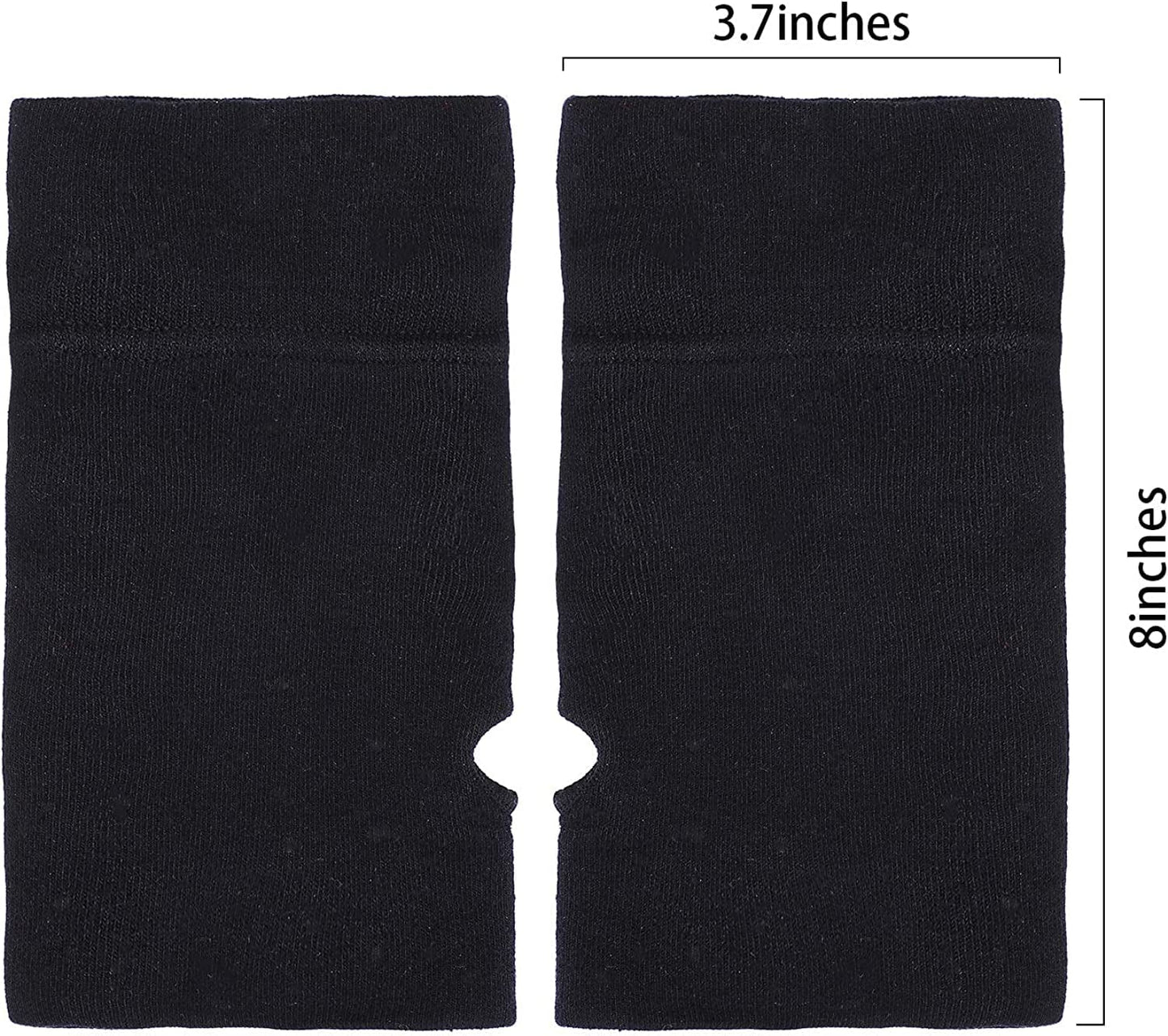 2 Pairs Fingerless Gloves Women Man Stretchy Knitted Gloves Thumb Hole Mittens Wrist Length Arm Warmers Apparel & Accessories > Clothing Accessories > Gloves & Mittens Blulu   