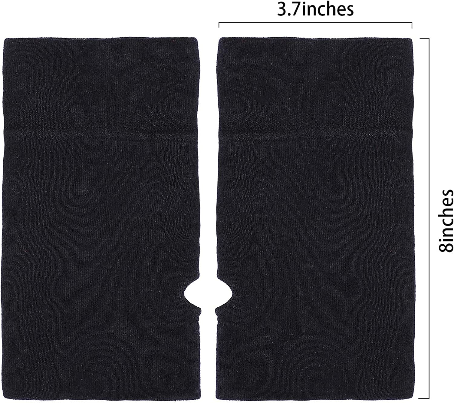 2 Pairs Fingerless Gloves Women Man Stretchy Knitted Gloves Thumb Hole Mittens Wrist Length Arm Warmers Apparel & Accessories > Clothing Accessories > Gloves & Mittens Blulu   