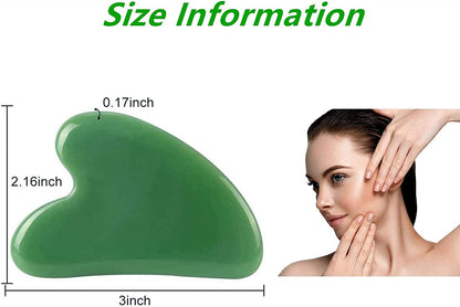 2 Pcs Gua Sha Massage Tool for Jade Stone for Face Massager Skin Scraping Massager Natural Jade Gua Sha Board for Face and Body (Dark Green) Health & Beauty > Personal Care > Cosmetics > Cosmetic Tools > Skin Care Tools N\C   
