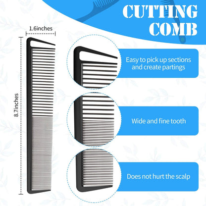 2 Pieces Carbon Fiber Combs Rat Tail Comb Wide and Fine Teeth Comb Salon Hairdressing Hair Care Tools for Men and Women with Different Kinds of Hairs Health & Beauty > Personal Care > Hair Care Boao   