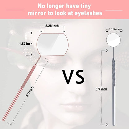 2 Pieces Lash Mirror for Eyelash Extensions Stainless Steel Eyelash Mirror Square Large Detachable Lash Extension Mirror, Beauty Makeup Mirror Lash Tools Health & Beauty > Personal Care > Cosmetics > Cosmetic Tools > Makeup Tools niolio   