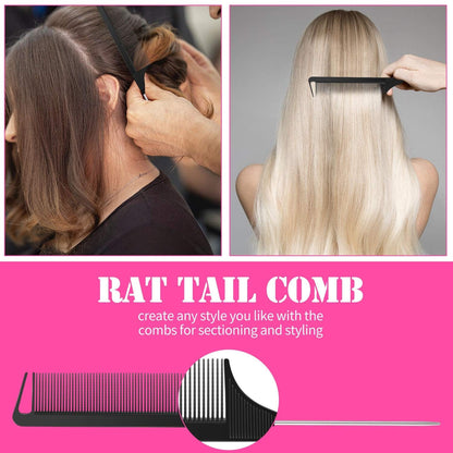 2 Pieces Parting Comb and 6 Pieces Hair Clip, Women Rat Tail Comb Cutting Comb with Wide and Fine Teeth Salon Hairdressing Hair Care Tools Health & Beauty > Personal Care > Hair Care Patelai   