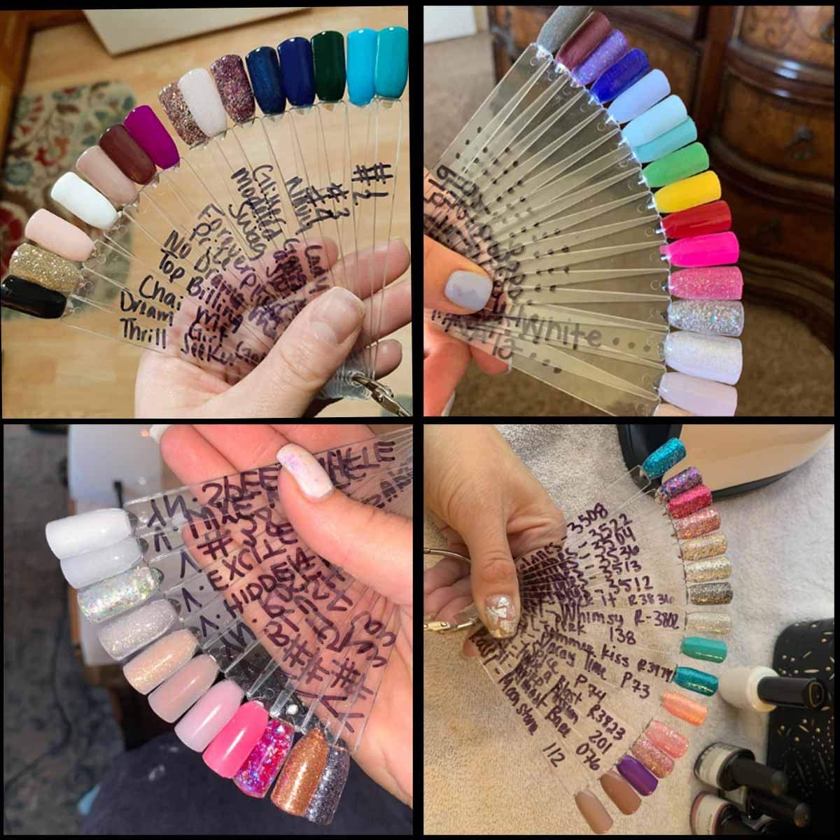 2 Set 100 Tips Clear Nail Art Swatches Sticks Polish Board Display Practice Sticks Tool Transparent Fan-Shaped Nail Art Tips False Nail Sticks with Metal Screw Ring Plastic Christmas Gift Health & Beauty > Personal Care > Cosmetics > Cosmetic Tools > Nail Tools TTSAM   