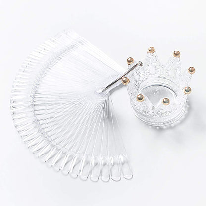 2 Set 100 Tips Clear Nail Art Swatches Sticks Polish Board Display Practice Sticks Tool Transparent Fan-Shaped Nail Art Tips False Nail Sticks with Metal Screw Ring Plastic Christmas Gift Health & Beauty > Personal Care > Cosmetics > Cosmetic Tools > Nail Tools TTSAM   