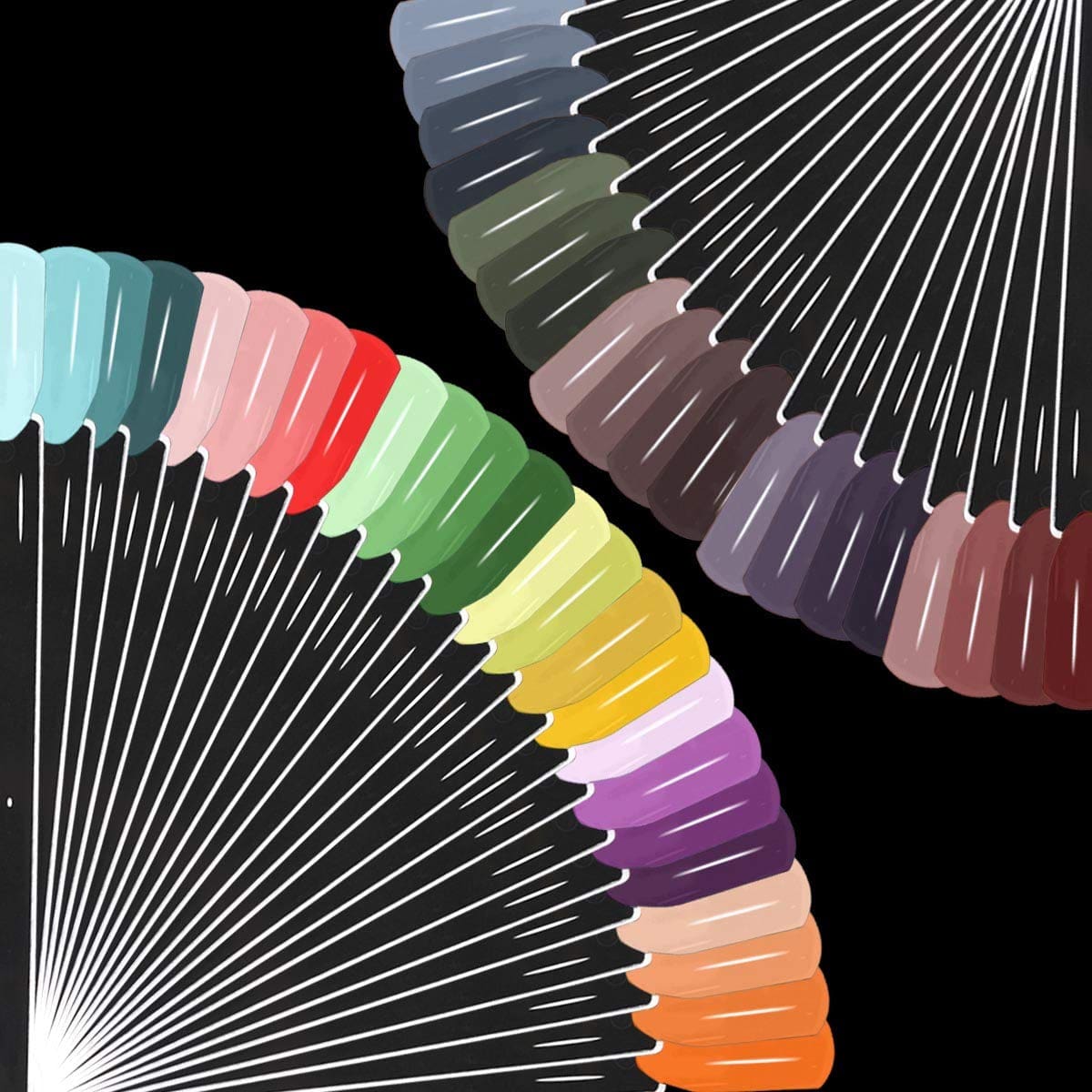 2 Set 100 Tips Clear Nail Art Swatches Sticks Polish Board Display Practice Sticks Tool Transparent Fan-Shaped Nail Art Tips False Nail Sticks with Metal Screw Ring Plastic Christmas Gift Health & Beauty > Personal Care > Cosmetics > Cosmetic Tools > Nail Tools TTSAM   