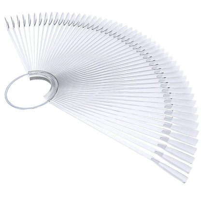 2 Set 100 Tips Clear Nail Art Swatches Sticks Polish Board Display Practice Sticks Tool Transparent Fan-Shaped Nail Art Tips False Nail Sticks with Metal Screw Ring Plastic Christmas Gift Health & Beauty > Personal Care > Cosmetics > Cosmetic Tools > Nail Tools TTSAM   