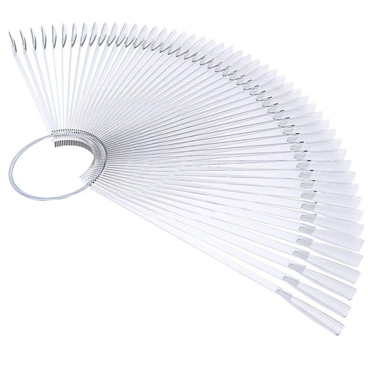 2 Set 100 Tips Clear Nail Art Swatches Sticks Polish Board Display Practice Sticks Tool Transparent Fan-Shaped Nail Art Tips False Nail Sticks with Metal Screw Ring Plastic Christmas Gift Health & Beauty > Personal Care > Cosmetics > Cosmetic Tools > Nail Tools TTSAM   
