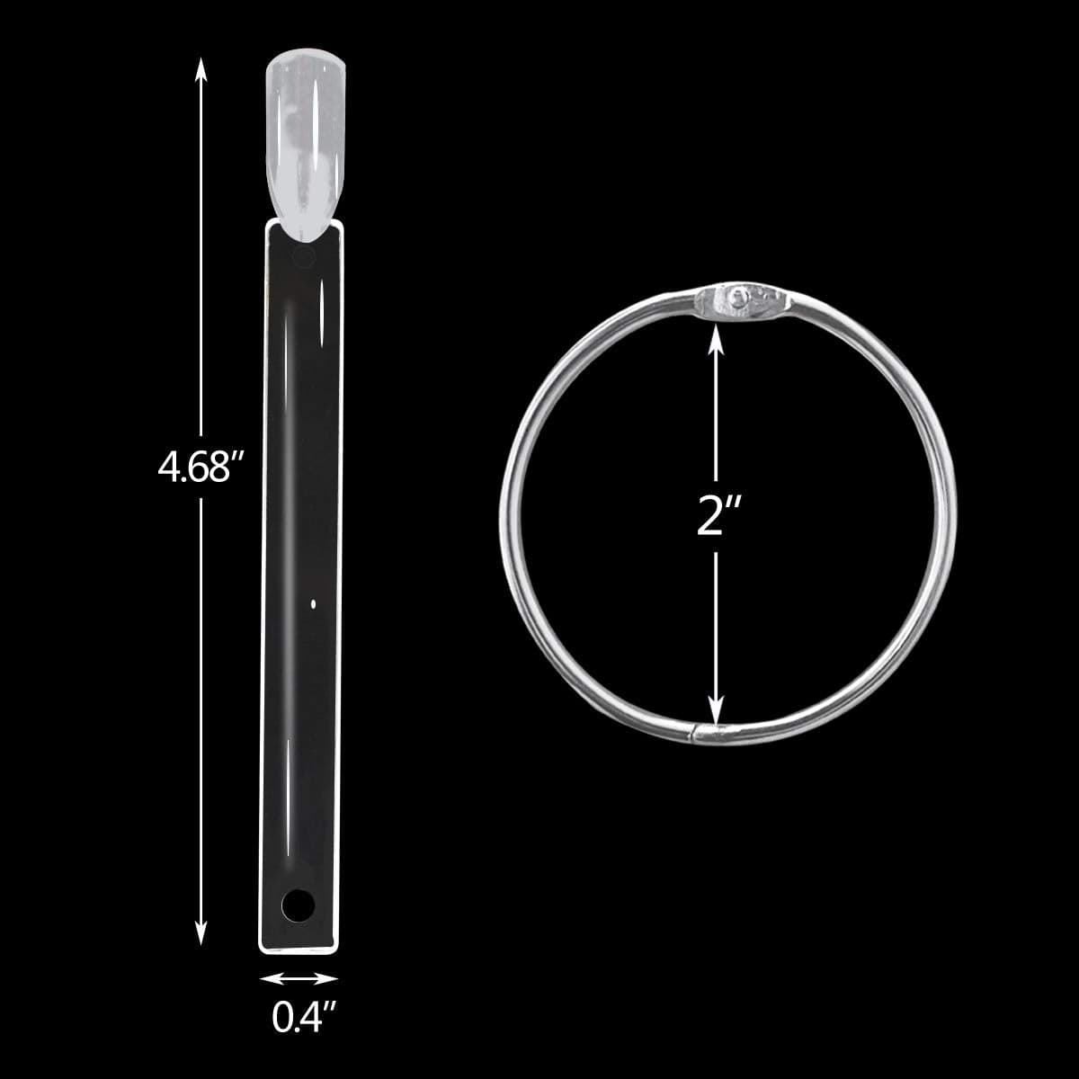 2 Set 100 Tips Clear Nail Art Swatches Sticks Polish Board Display Practice Sticks Tool Transparent Fan-Shaped Nail Art Tips False Nail Sticks with Metal Screw Ring Plastic Christmas Gift Health & Beauty > Personal Care > Cosmetics > Cosmetic Tools > Nail Tools TTSAM   