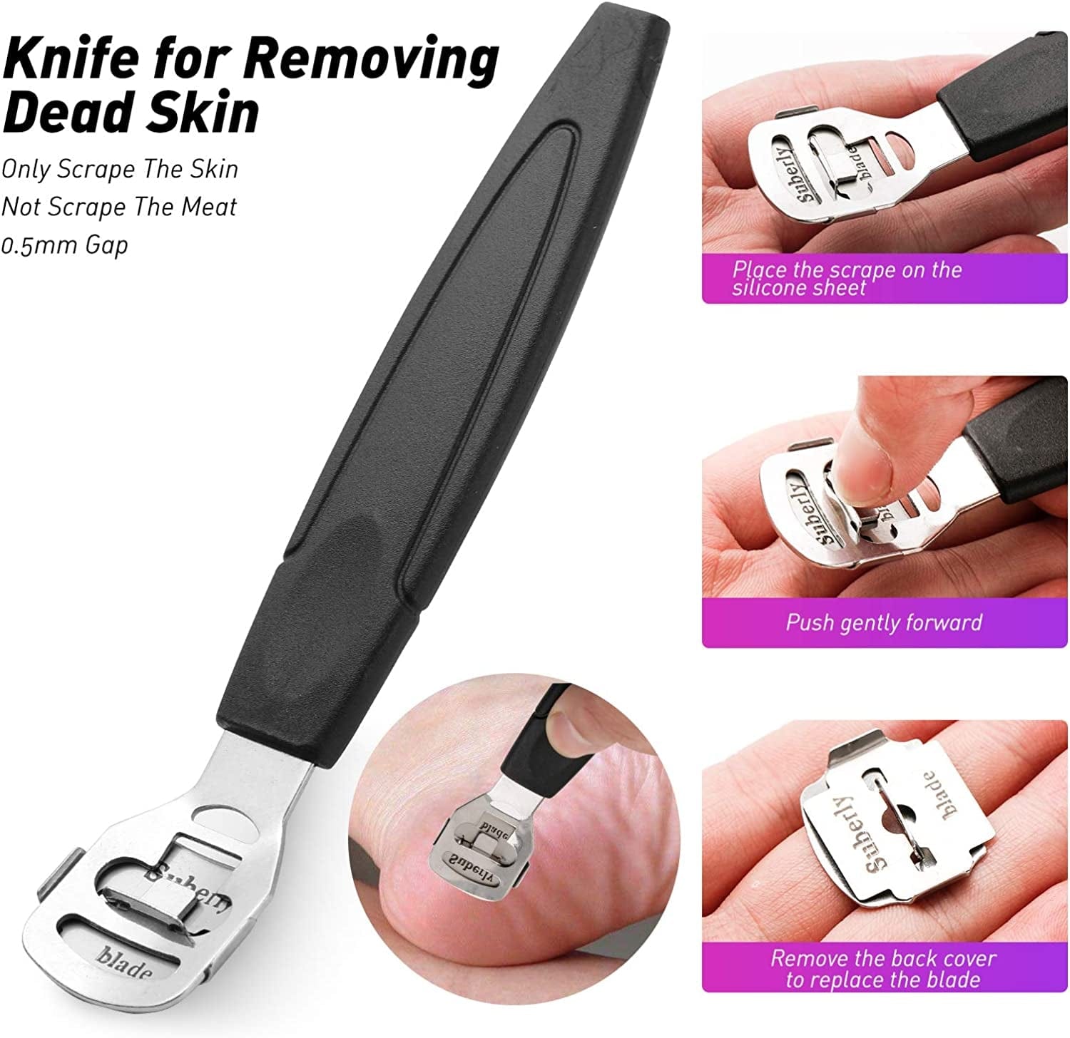 20 in 1 Pedicure Kit Professional Pedicure Tools Set Foot Care Scrubber Stainless Steel Pedicure Supplies Foot File Scraper Rasp Dead Skin Shaver Callus Remover for Feet Women Men Mother’S Day Gift Health & Beauty > Personal Care > Foot Care MUIIGOOD   