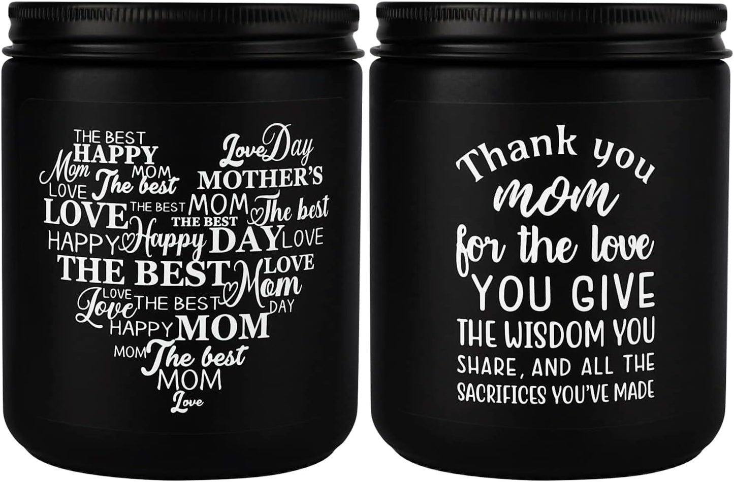 20 Pack Strong Scented Candles Gift Set with 10 Fragrances for Home and Women, Aromatherapy Soy Wax Glass Jar Candle 03-Black